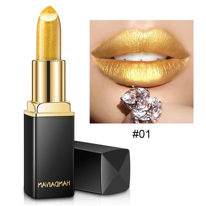 Handaiyan Waterproof Nude Glitter Lipstick