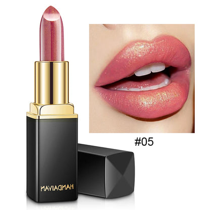Handaiyan Waterproof Nude Glitter Lipstick