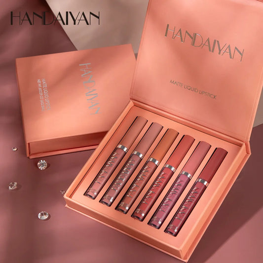 Handaiyan Set of 6  matte Liquid Lipsticks