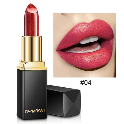 Handaiyan Waterproof Nude Glitter Lipstick