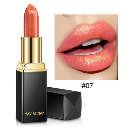 Handaiyan Waterproof Nude Glitter Lipstick